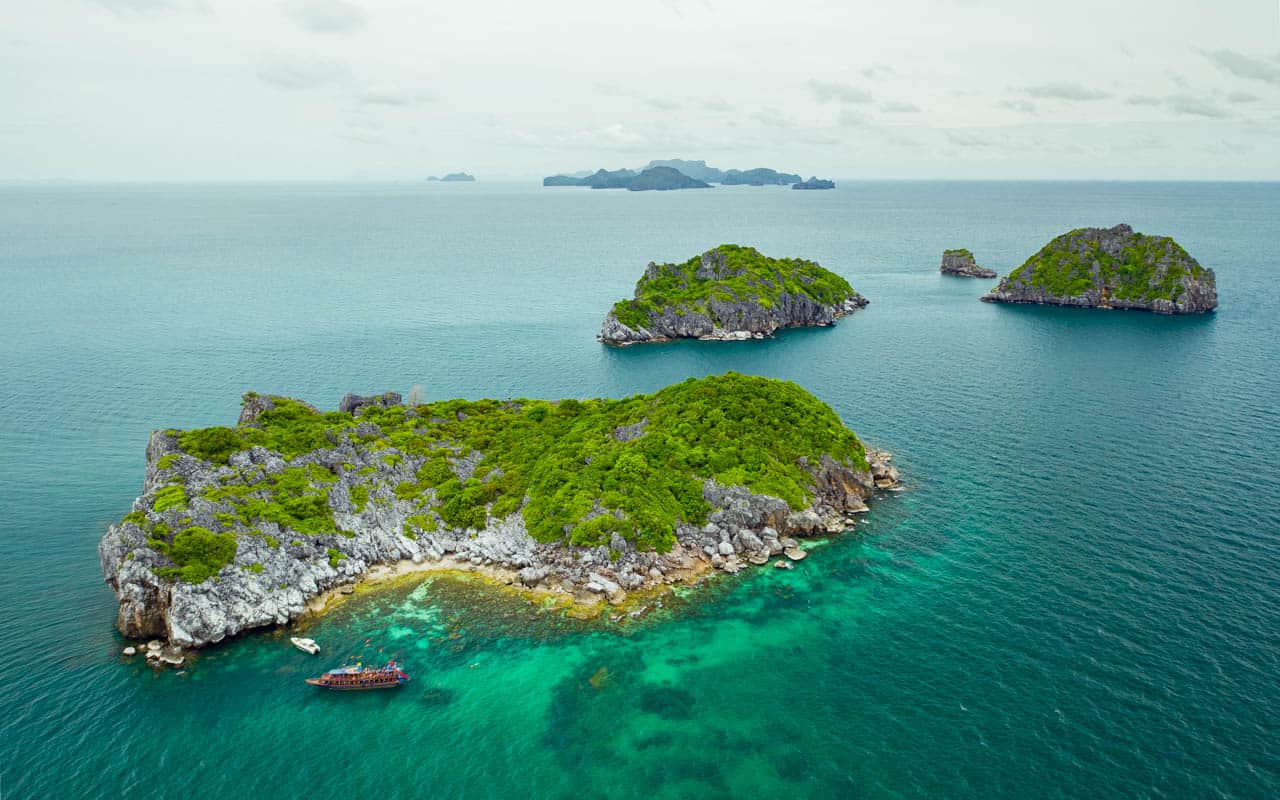 Ang Thong National Park Island in the Southern of Thailand